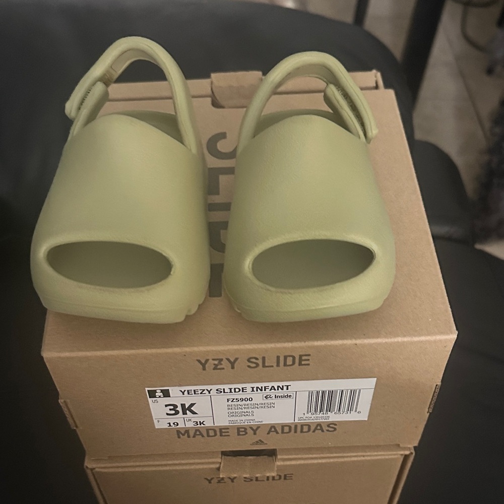 adidas Infant Slide - Light Green